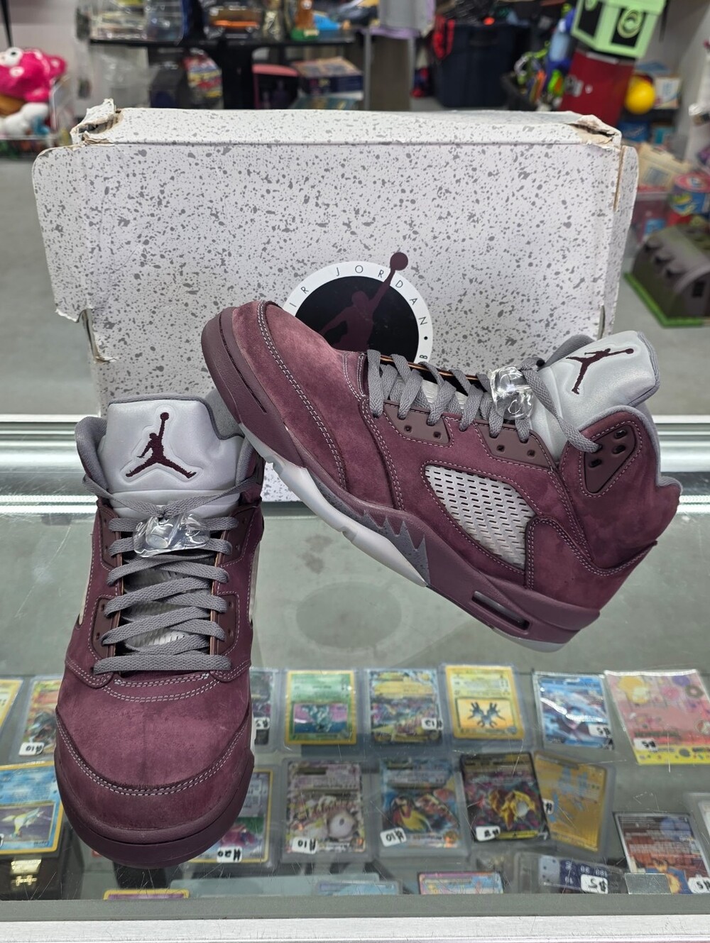Nike Air Jordan 5 Retro SE Deep Burgundy Graphite Suede DZ4131-600 Men's 11.5